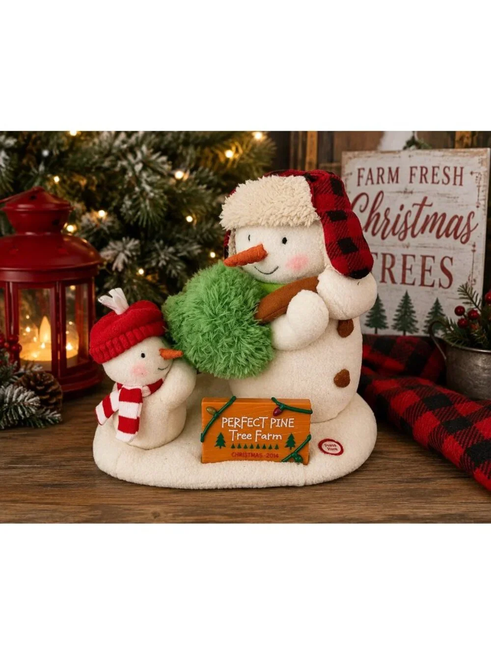 Hallmark Jingle Pals Perfect Pine Tree Farm Snowmen Animated Plush 2014 NOT WORK